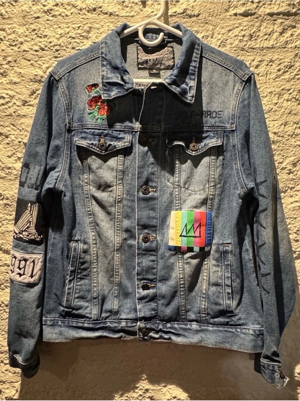 Brooklyn Cloth "Self Made" 90s Graphic Denim Jean Jacket - Women's Medium